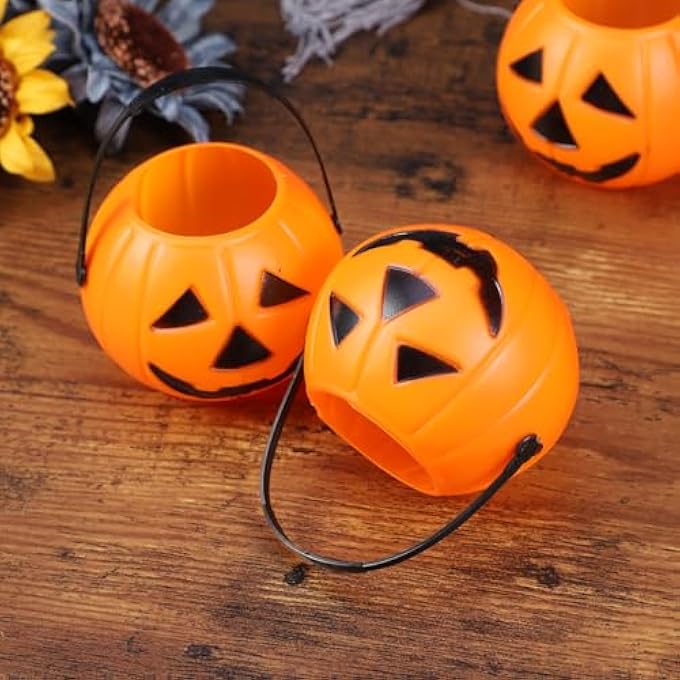 PUMPKIN BASKET PUMPKIN SHAPED BUCKET PUMPKIN CANDY HOLDER PUMPKIN BUCKET PUMPKIN CANDY BUCKET SWEET OR SOUR PORTABLE PUMPKIN BUCKET LARGE CANDY BUCKET HALLOWEEN CANDY - Image 4